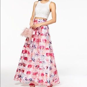 Sequin Hearts 2-piece prom dress (size 4)